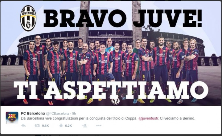 Barca: Selamat Juve, Sampai Jumpa di Berlin!