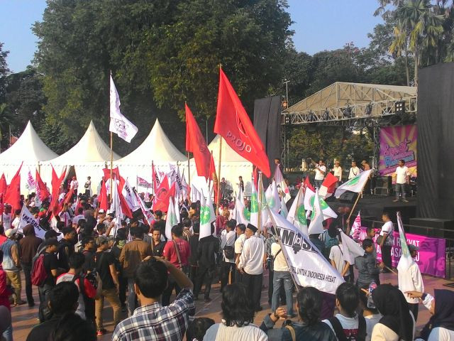 Peringatan 17 tahun reformasi di Tugu Proklamasi, Jalan Proklamasi, Kamis (21/5/2015).MTVN/Intan Fauzi