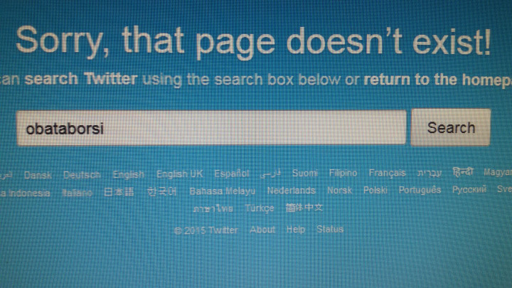 Dihujat, Twitter @obataborsi 'Hilang'
