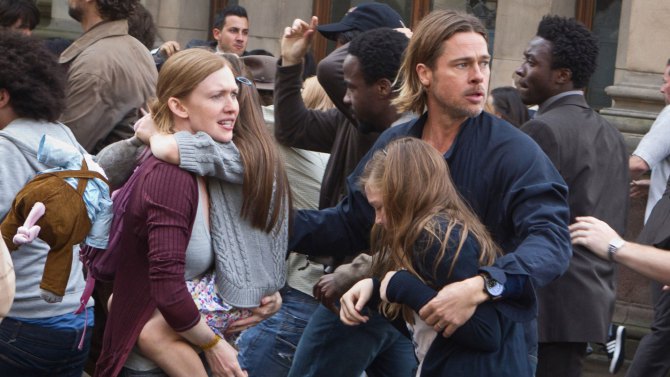 Akting Brad Pitt di World War Z (Foto:Paramount Pictures)