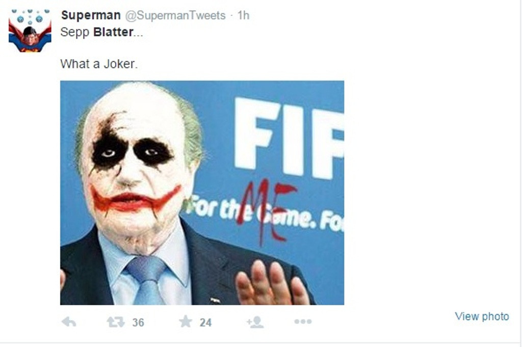 Blatter Pimpin FIFA Lagi Meme meme Lucu Bermunculan