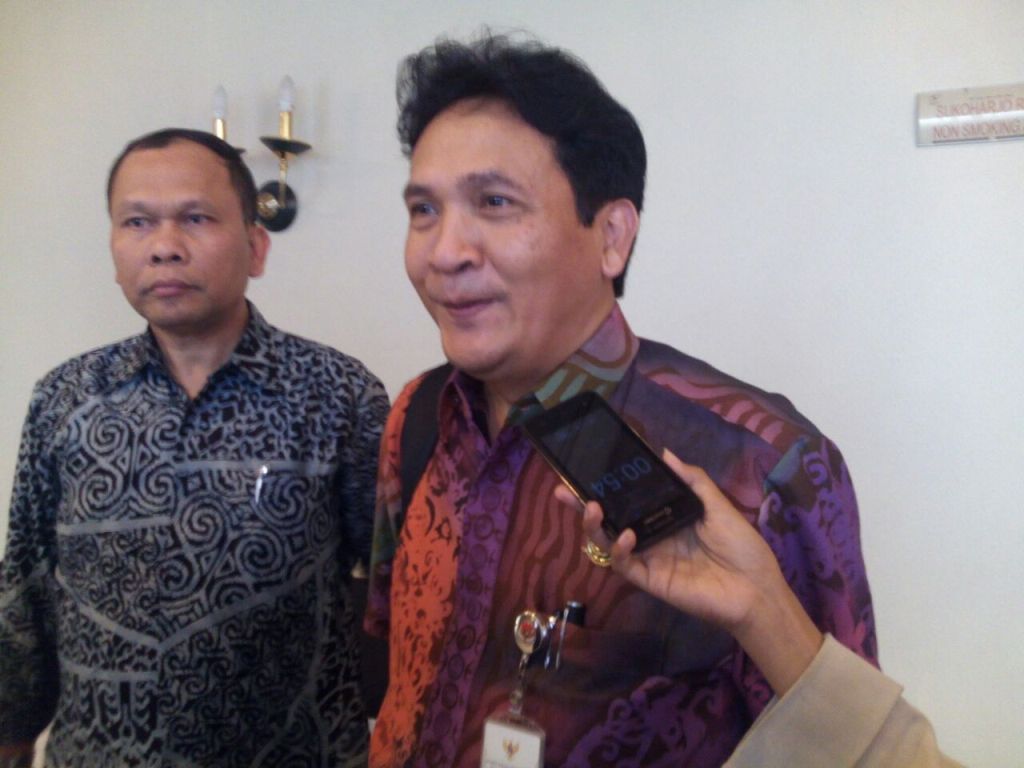 Foto: Direktur LLASDP Kementerian Perhubungan Eddy Gunawan dan Direktur Perkapalan dan Kepelautan Direktorat Jenderal Perhubungan Laut Sahattua P. Simatupang/MTVN_Pythag Kurnia