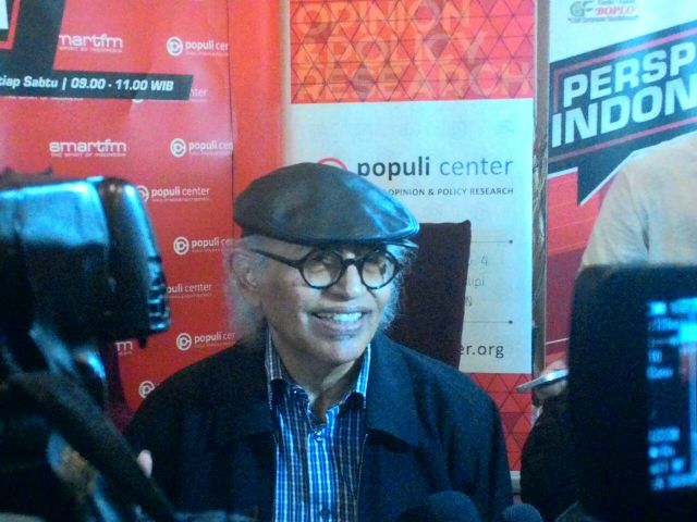 Guru Besar Universitas Pertahanan, Salim Said. (Foto:MTVN/Intan Fauzi)