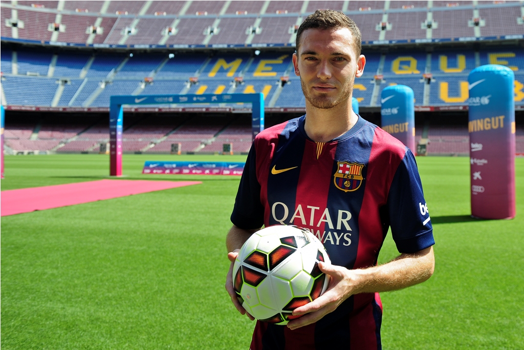 Thomas Vermaelen dibeli Barcelona dari Arsenal pada bursa transfer musim panas 2014 (AFP)