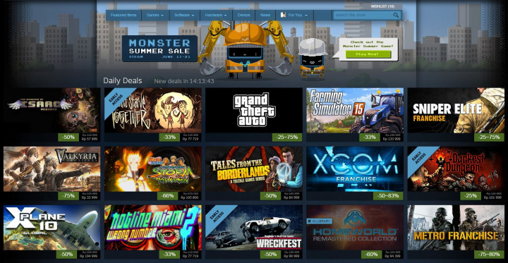 Banyak Diskon, Steam Summer Sale Digelar Hari Ini 