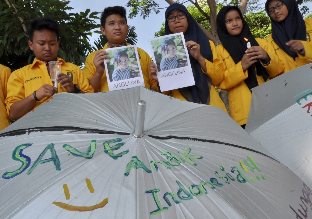 Save Angeline. Foto: Antara/Herman Dewantoro
