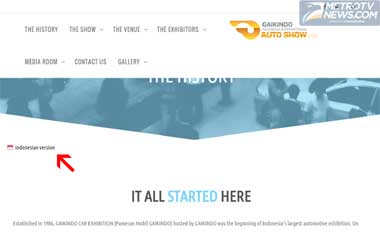 Website GIIAS 2015, Sekarang Tersedia Fitur Alih Bahasa 