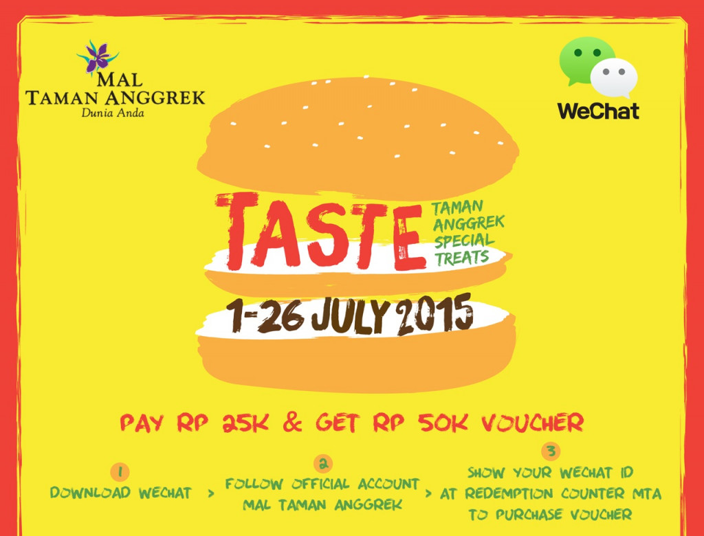Mal Taman Anggrek dan WeChat bekerja sama untuk adakan promosi bertema Taste.