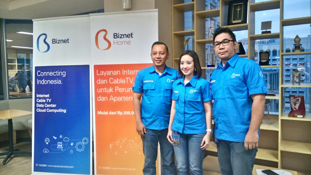 Para eksekutif Biznet saat ditemui di kantor baru Biznet.