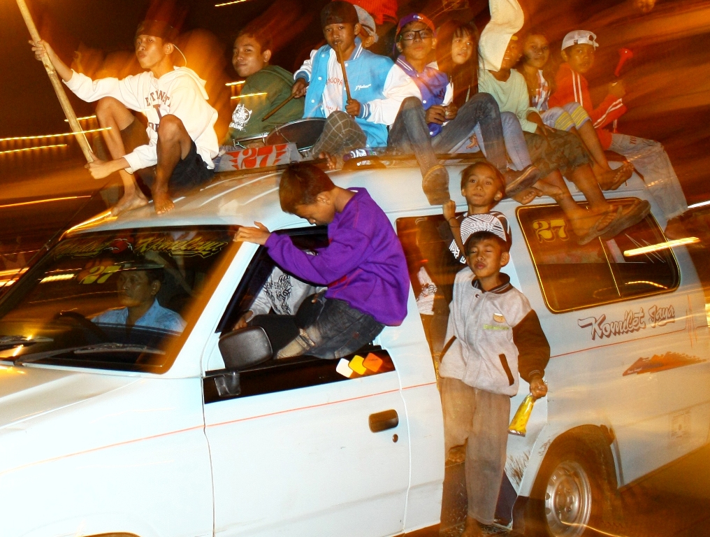 Suasana takbiran di Jakarta pada Lebaran tahun lalu. Foto: Antara/Novandi K Wardana
