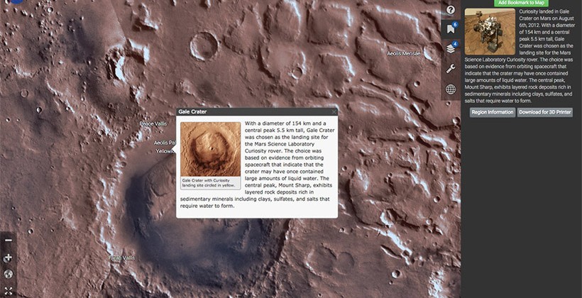 Dengan Mars Trek, Anda dapat menjelajahi Mars dari Bumi
