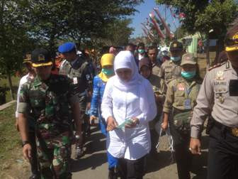 Cek Posko Gunung Raung, Mensos Minta Warga Tetap Waspada