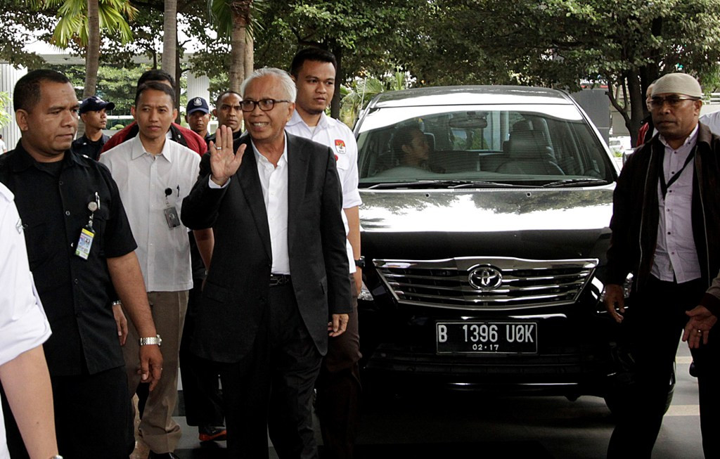 OC Kaligis saat tiba di Gedung KPK, Selasa (14/7/2015). Foto: Vitalis Yogi Trisna/Antara