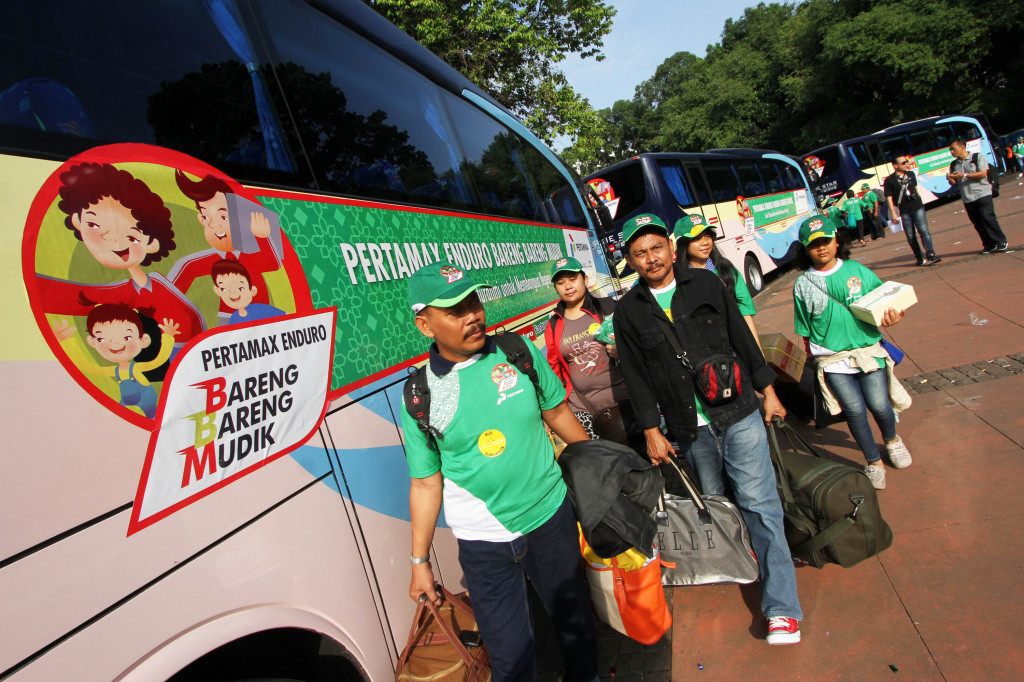 Warga ikut mudik gratis--Foto: MI/Immanuel Antonius