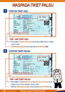 Ini Cara Membedakan Tiket Kereta Asli dan Palsu