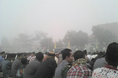 Kabut Tebal tak Menyurutkan Kekhusukan Salat Id di Yogyakarta