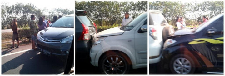 Tabrakan Beruntun, Tol Merak Tersendat