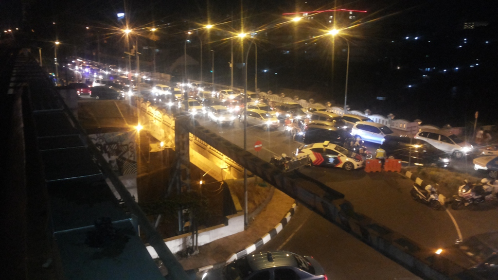 Kemacetan luar biasa di jalan menuju Malioboro. Foto: MTVN/Vicka