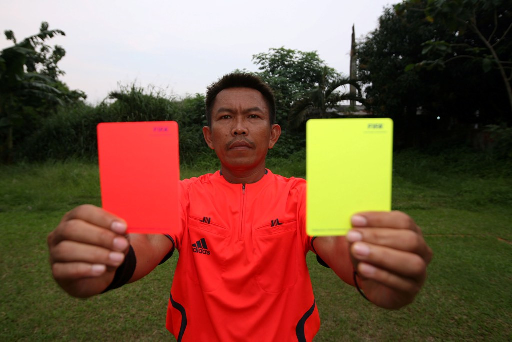 Mantan wasit nasional, Jimmy Napitupulu (MI / Susanto)