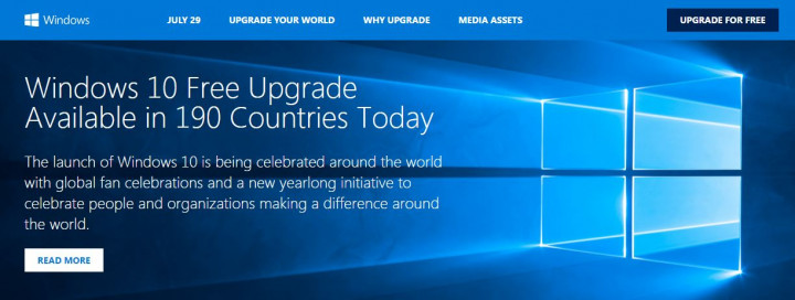 Jelang Peluncuran, Microsoft Buat Situs Resmi untuk WIndows 10