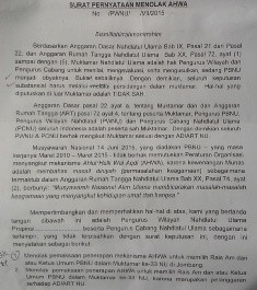 Ribuan Muktamirin Teken Surat Penolakan Sistem Ahwa