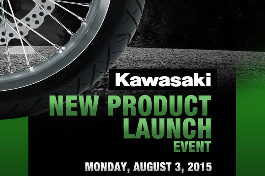 Undangan Kawasaki dengan potongan bagian motor yang akan diluncurkan. KMI