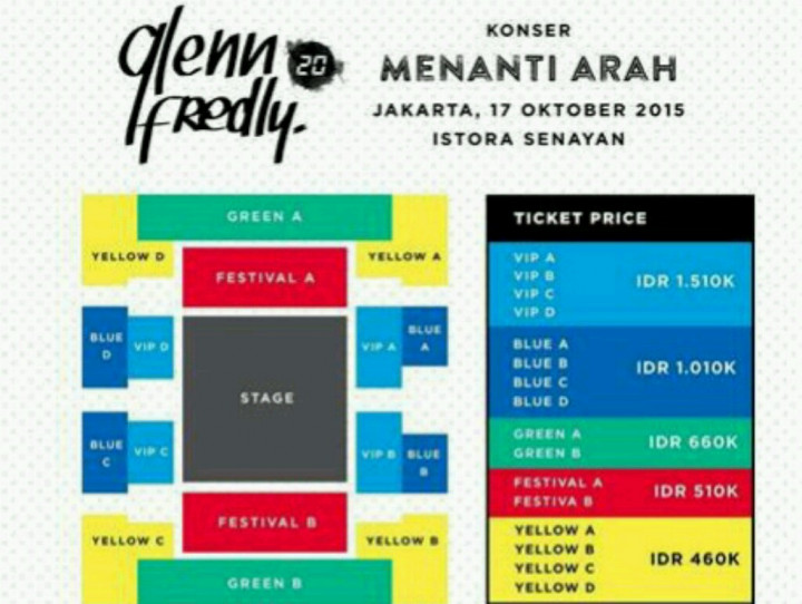 Ini Harga Tiket Konser 20 Tahun Glenn Fredly 