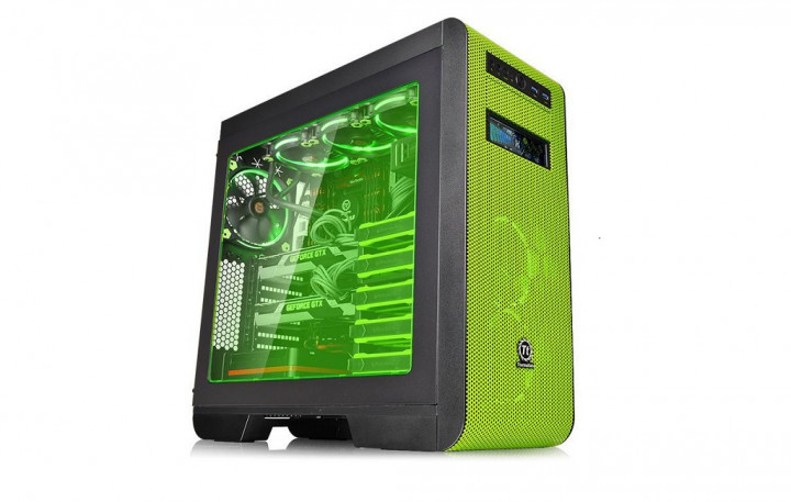 Thermaltake Pamerkan Casing Hijau Core V51 Riing Edition 