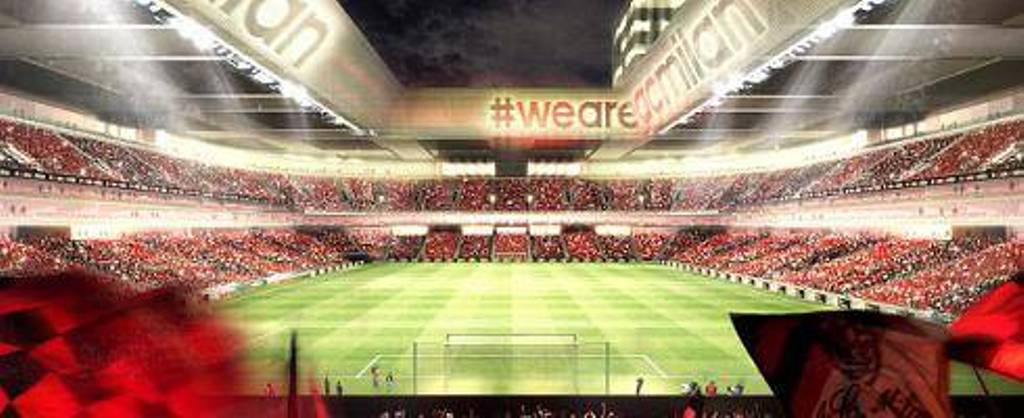 Maket stadion anyar AC Milan. (Foto: Football-Italia)