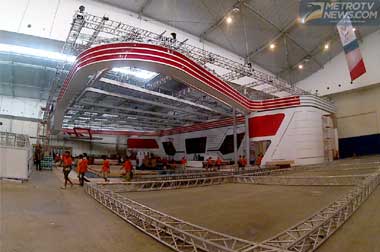 Pembangunan <i>Booth</i> APM di GIIAS 2015 Sudah Dimulai  