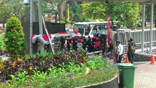 Demo Buruh di KPK, Rasuna Said Macet