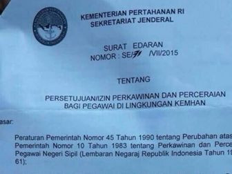 Komnas Perempuan Desak Kemhan Revisi Surat Edaran soal Poligami