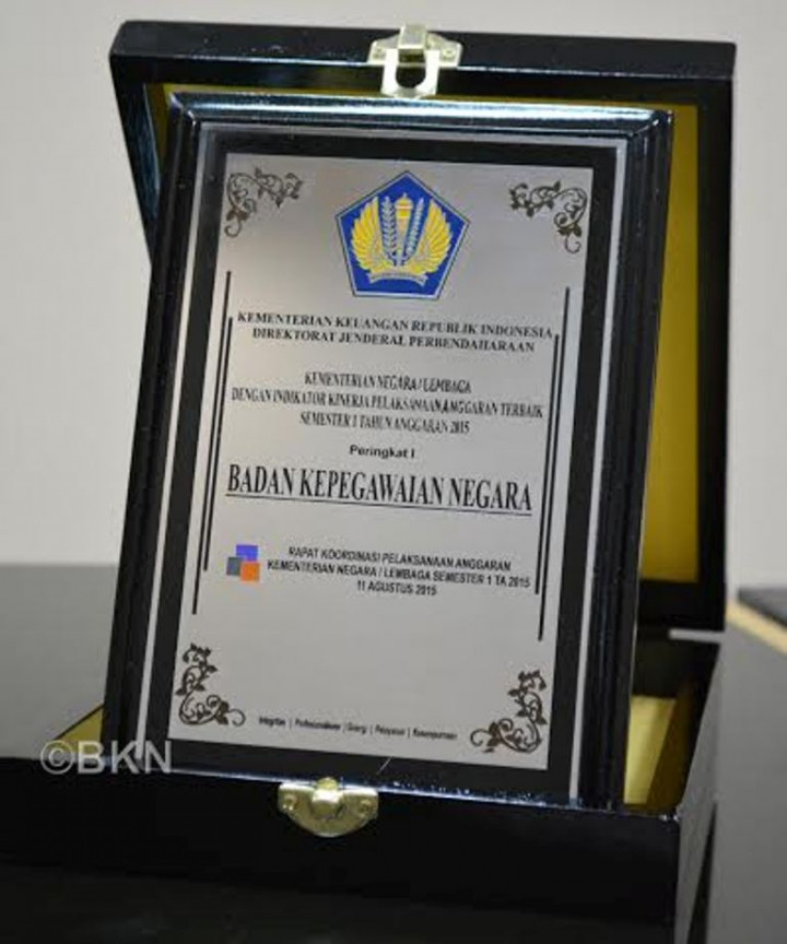 BKN Pelaksana Anggaran Terbaik di Semester I-2015