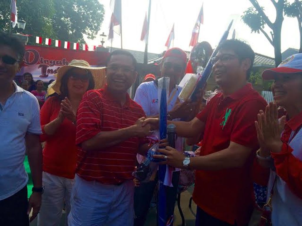 Menperin juara 1 lomba masak (Foto: MTVN/Husen Miftahudin)