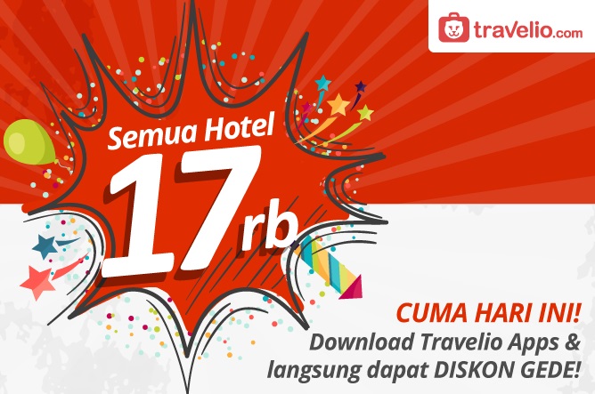 Promo Diskon Pemesanan Hotel Up to 90% di Aplikasi Travelio 