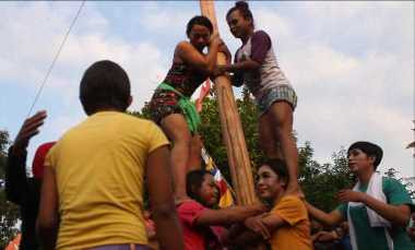 Begini Jadinya Kalau Waria Panjat Pinang