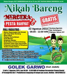 Unik, Nikah Bareng Gratis di Tengah Sumber Mata Air