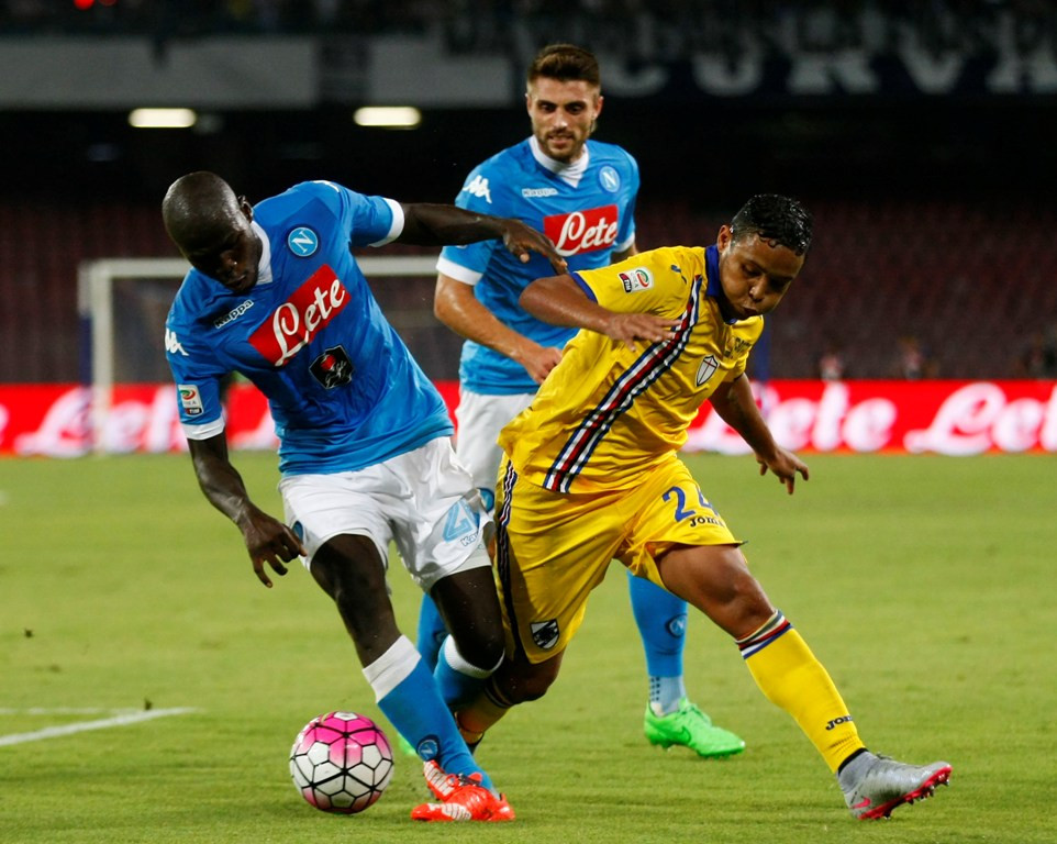 Napoli ditahan imbang Sampdoria dengan skor 2-2 (CARLO HERMANN / AFP)