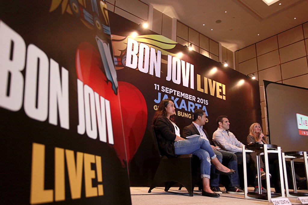 Jumpa pers jelang konser Bon Jovi, 18 Juni 2015 (Foto:Antara/Muhammad Adimaja)