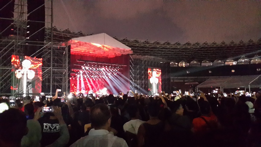 Bon Jovi Live, Gelora Bung Karno Jakarta (Foto: Metrotvnews.com / Adi Waluyo)