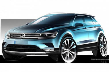 Volkswagen Merilis Sketsa Generasi Terbaru Tiguan 
