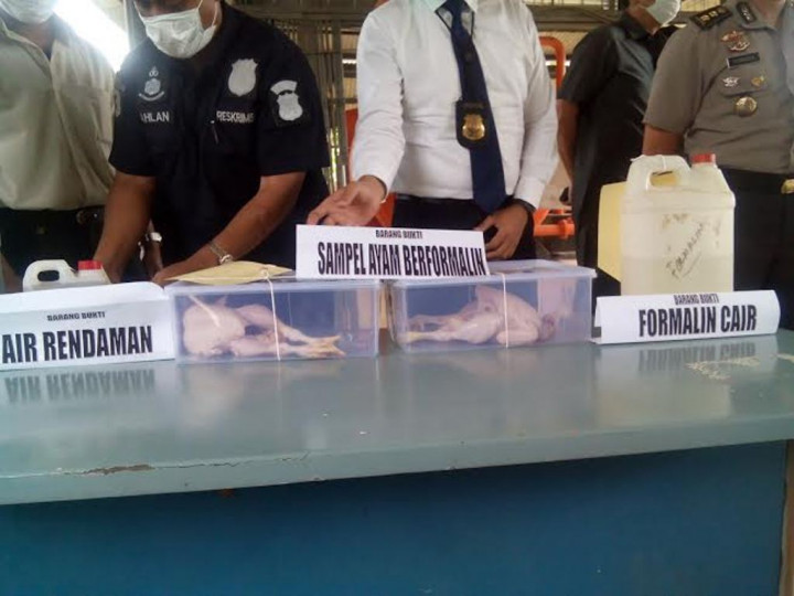 1,5 Ton Ayam Berformalin di Tangerang Disita 