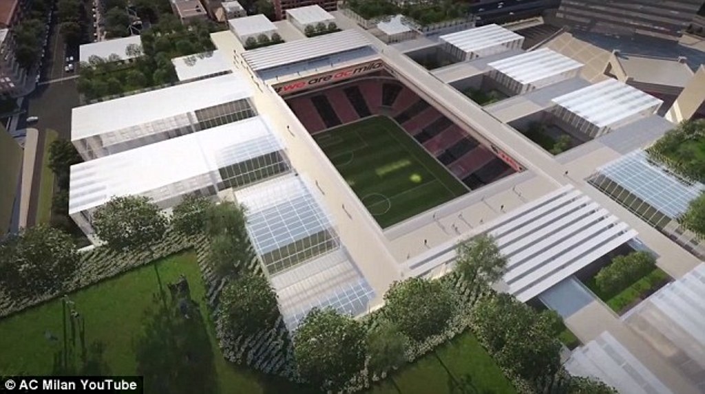 Maket stadion baru AC Milan