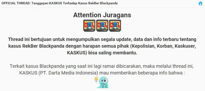 KasKus Lepas Tangan Kasus Blackpanda 