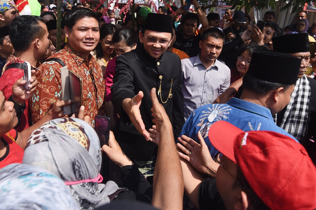 Jakarta Governor Basuki Tjahaja Purnama (C). (Photo: Antara / Akbar Nugroho Gumay)