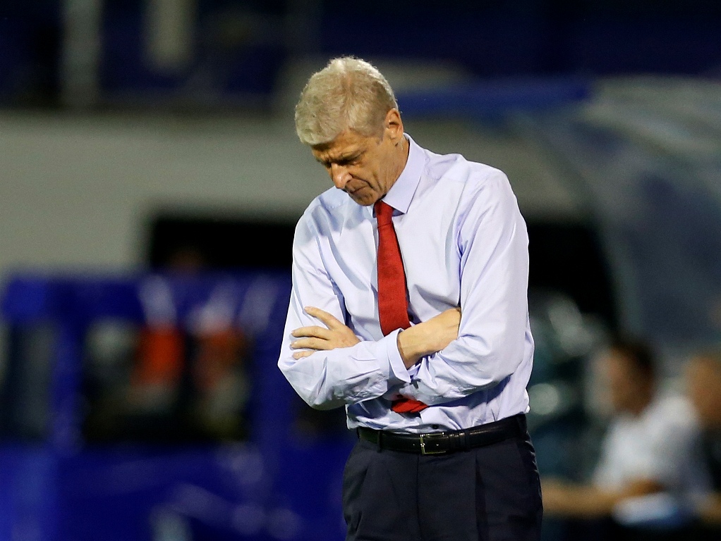 Pelatih Arsenal Arsene Wenger. (AP Photo/Darko Bandic)