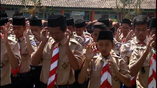 Ribuan Pelajar di Tegal Gelar Salat Gaib untuk Korban Mina