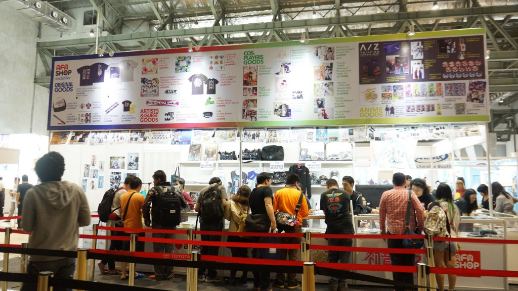 Salah satu booth yang menjual merchandise official di AFAID 2015
