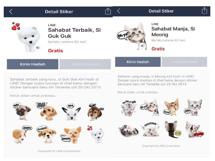 LINE Luncurkan Stiker Bersuara Hewan Peliharaan 