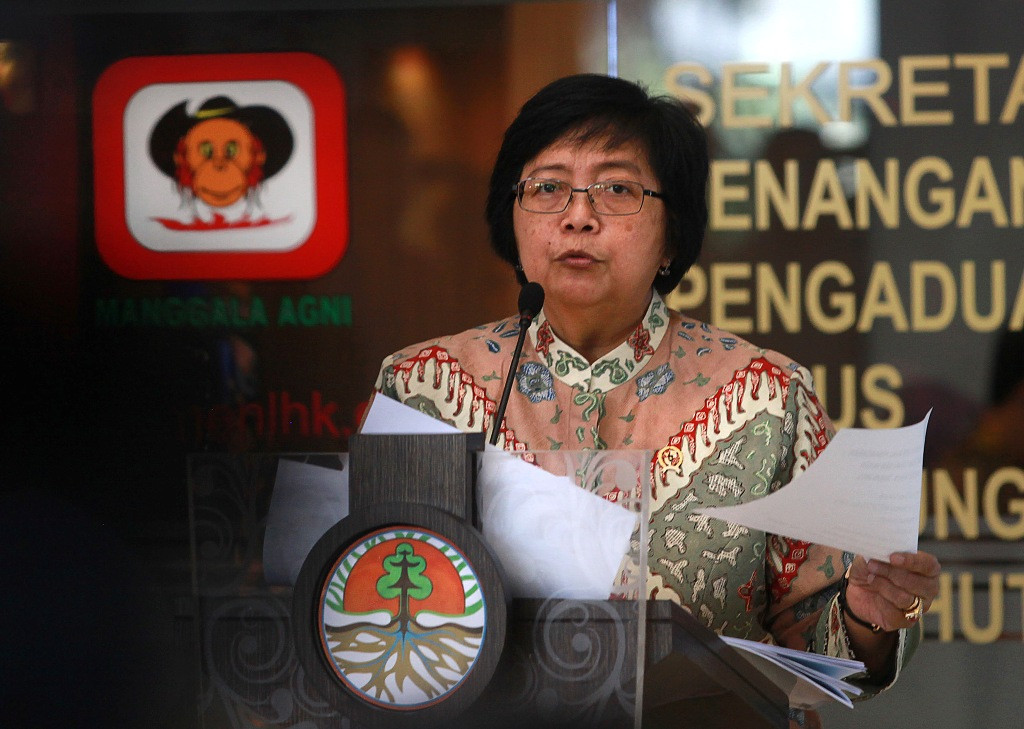Menteri Lingkungan Hidup dan Kehutanan Siti Nurbaya. Foto: Antara/Muhammad Adimaja.